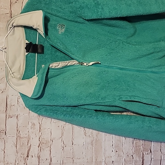 Spring green north face fleece jacket zip medium - Picture 4 of 7